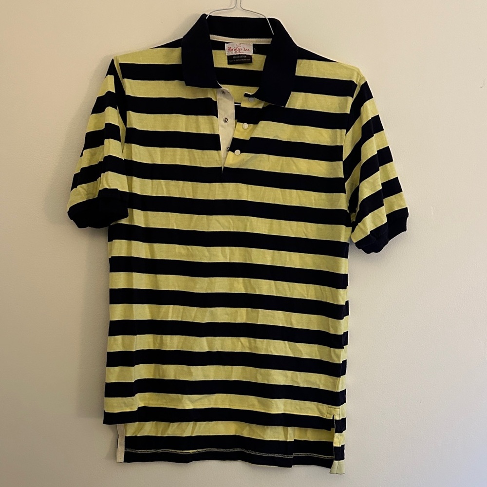 Vintage Briggs 100% cotton men's large polo rugby shirt
